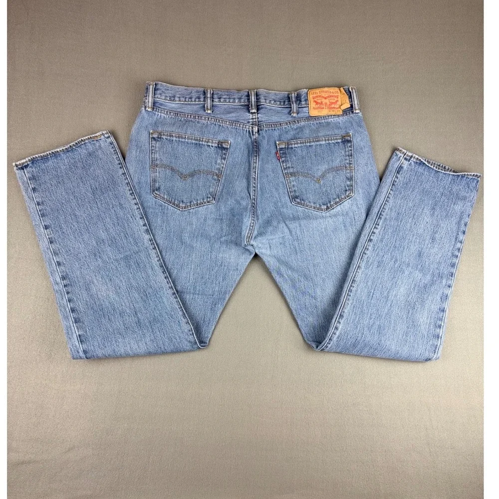 Levis 501 Original Fit Mens Blue Medium Wash Straight Leg Jeans 38x34 00501-0193